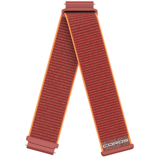 Front view of the 20mm Nylon Band in Coral.