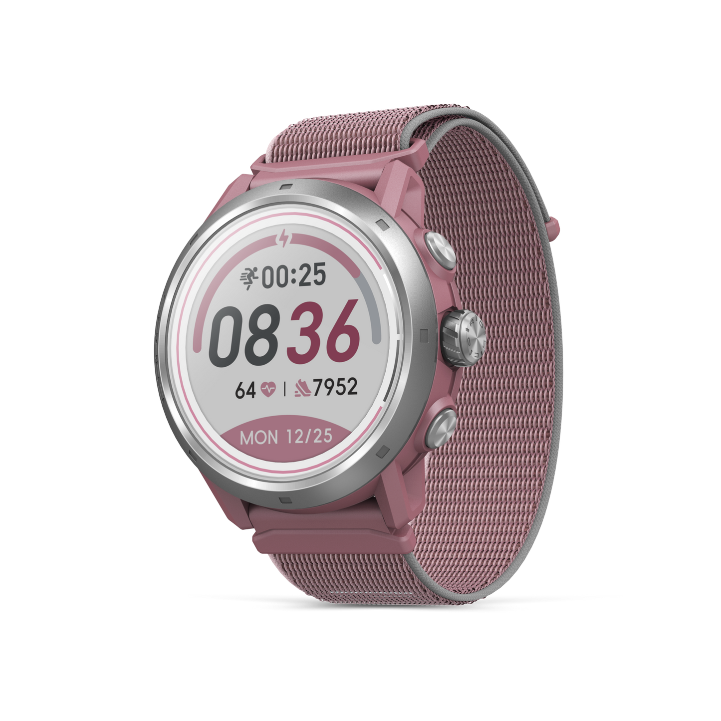 Front three-quarter of the COROS APEX 2 Pro GPS Outdoor Watch APEX 2 Pro Dusty Pink