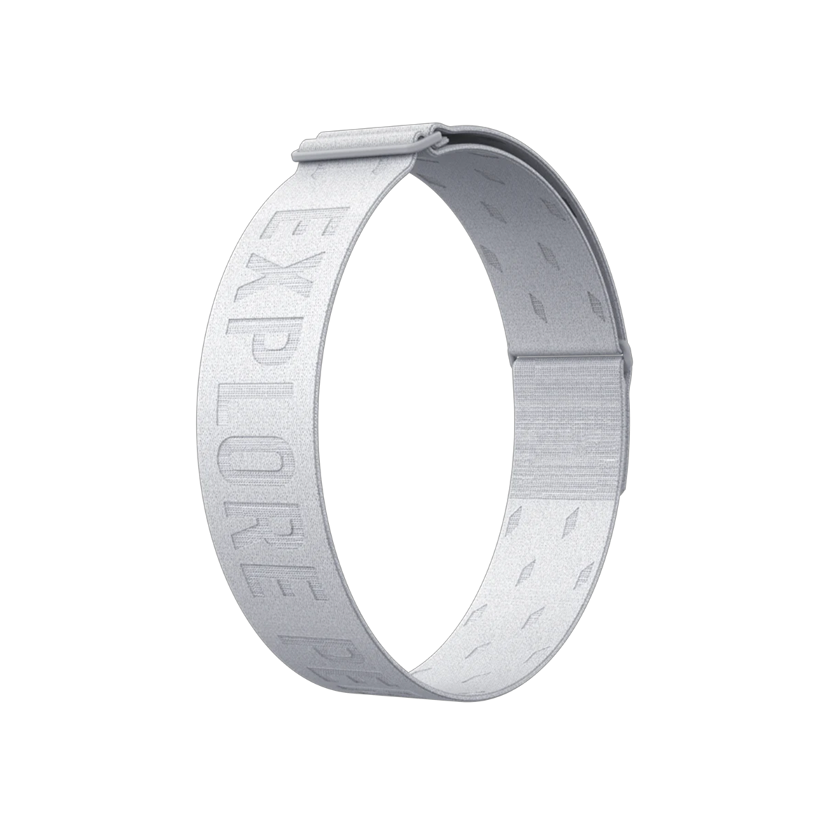 Front three-quarter view of the COROS Heart Rate Monitor Band in Grey Color and Large Size