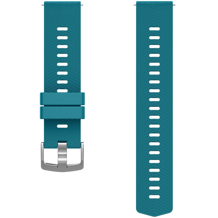 Front view of the 20mm Silicone Band in Teal.