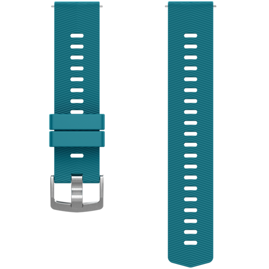 Front view of the 20mm Silicone Band in Teal.