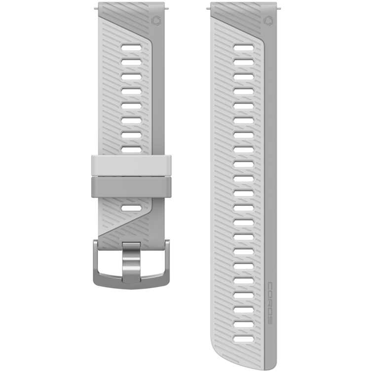 Front view of the 22mm Silicone Band in Grey.