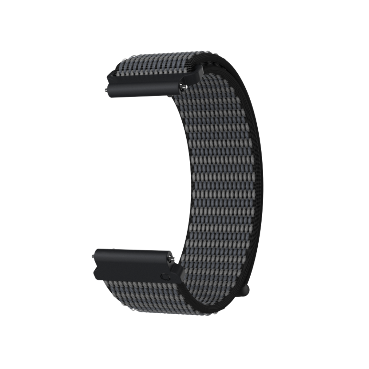 Front view of 20mm Nylon Band Dark Grey