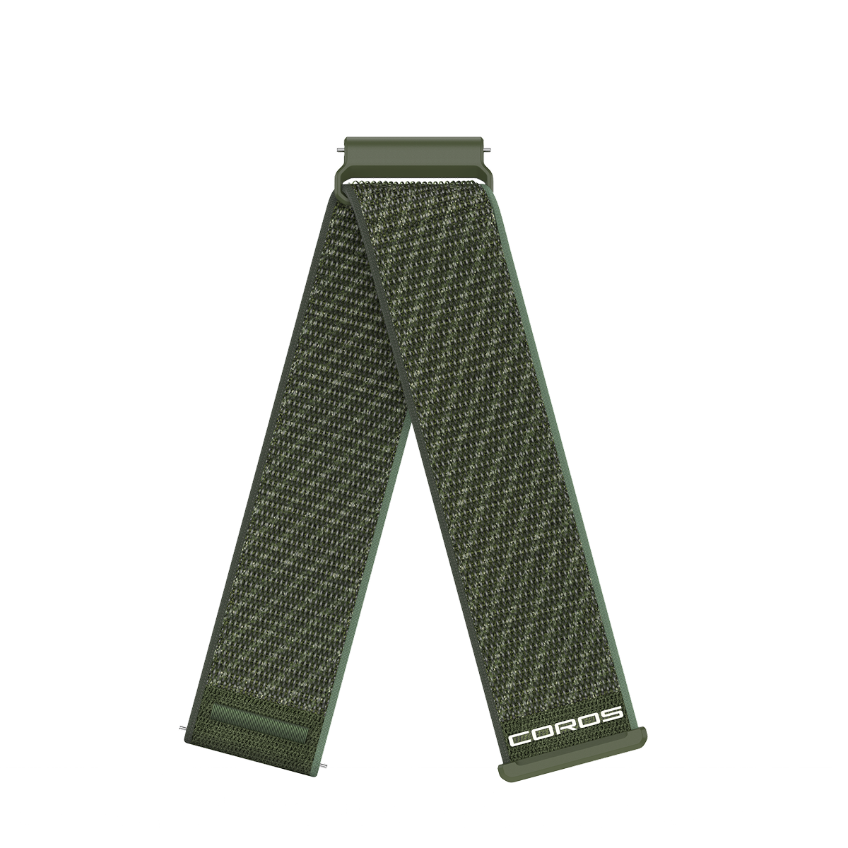 Front view of the COROS APEX 4 24mm Nylon Band in Green