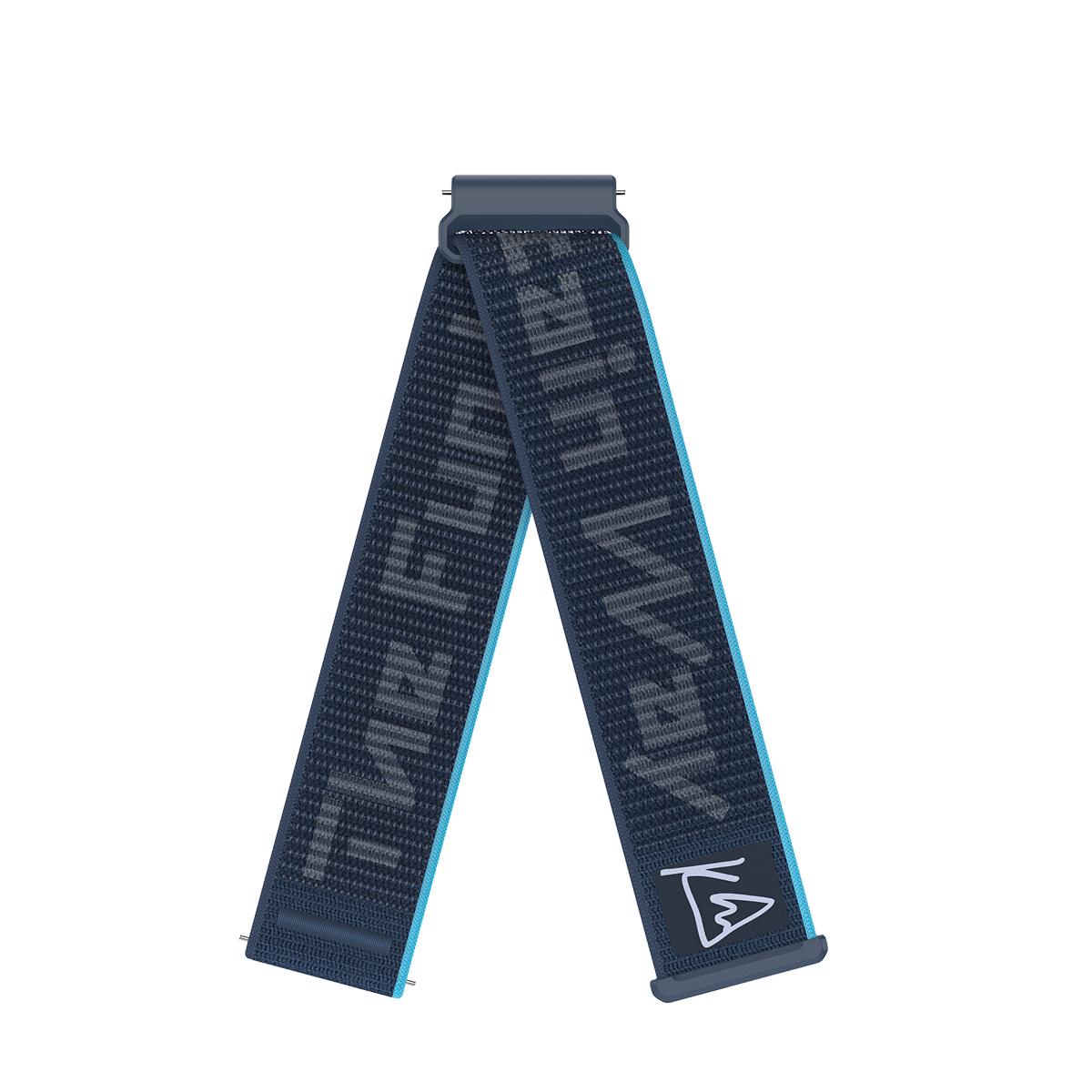 Front view of the COROS APEX 4 24mm Nylon Band in Kilian Jornet Blue