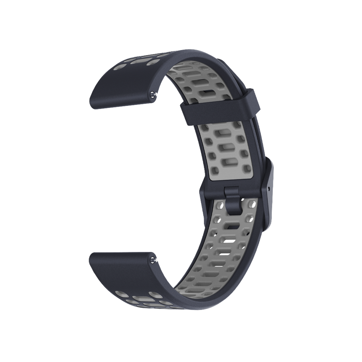 Front view of 20mm Silicone Band Dark Navy