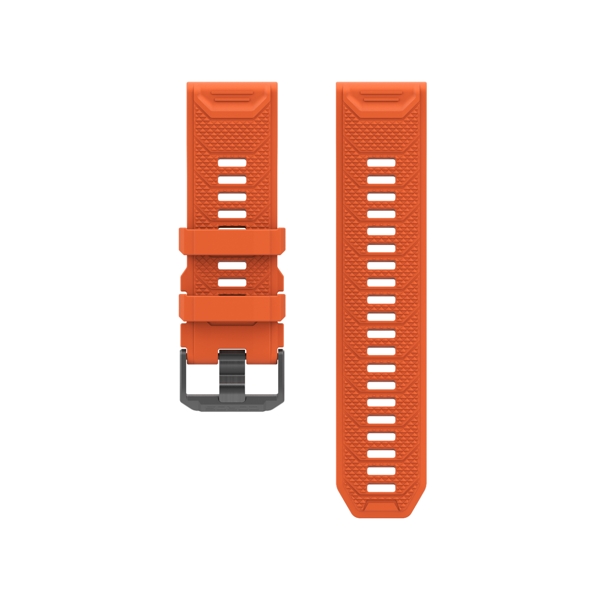 Front view of 26mm Silicone Band Coral