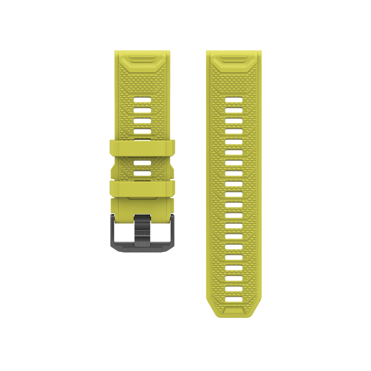 Front view of 26mm Silicone Band Green