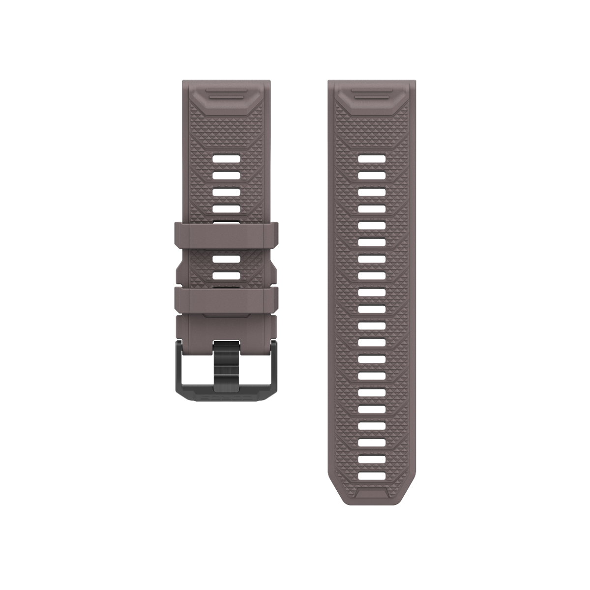 Front view of 26mm Silicone Band Grey