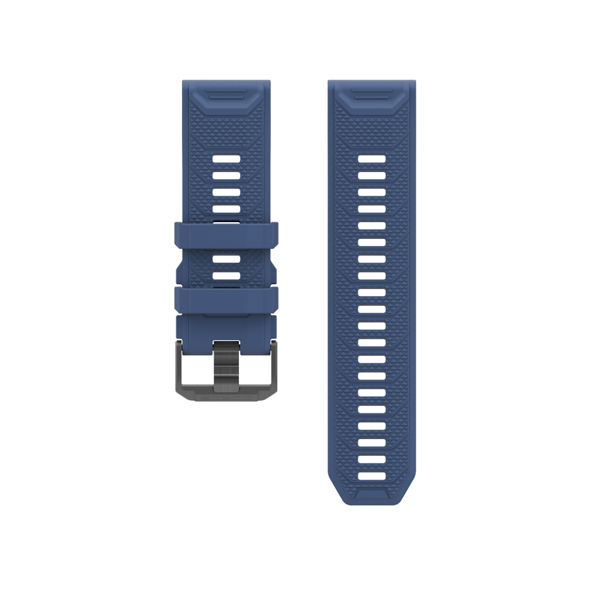 Front view of 26mm Silicone Band Navy