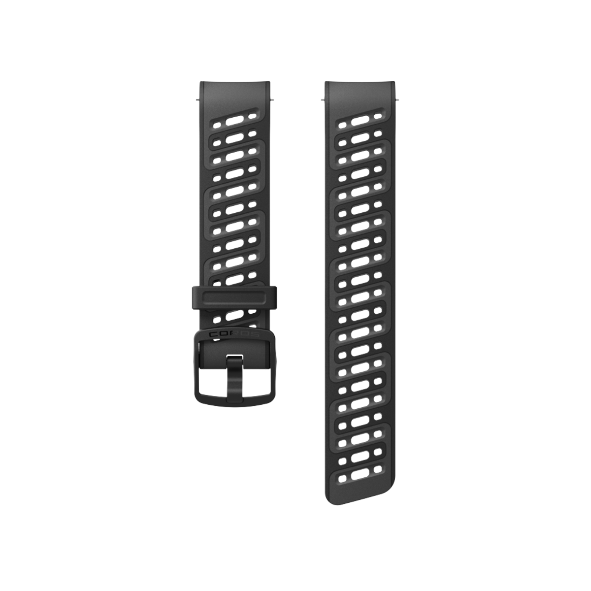 Front view of COROS PACE Pro Silicone Band Black