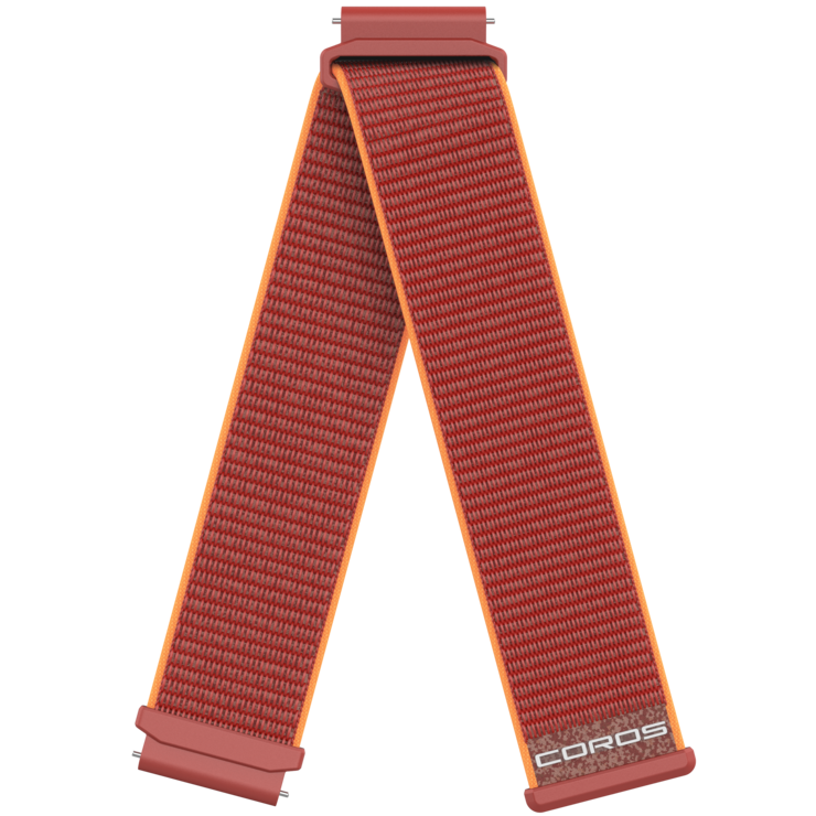 Front view of the 20mm Nylon Band in Coral.