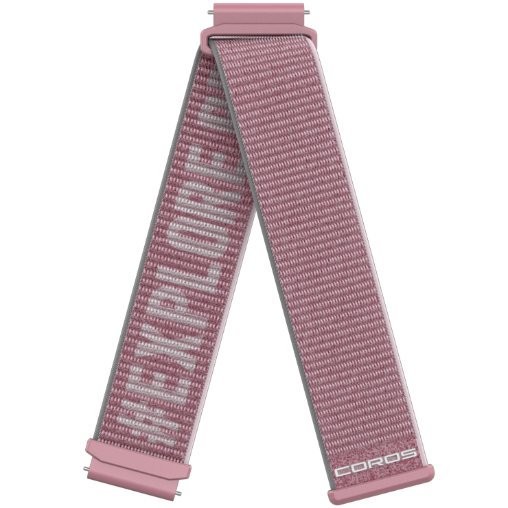 Front view of the 20mm Nylon Band in Dusty Pink.