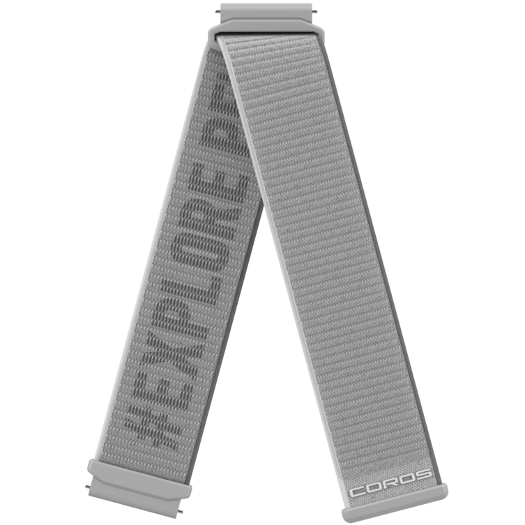 Front view of the 22mm Nylon Band in Grey.