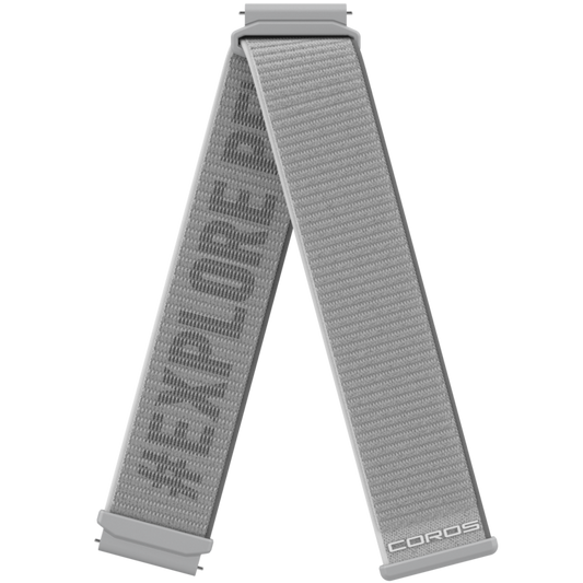 Front view of the 22mm Nylon Band in Grey.