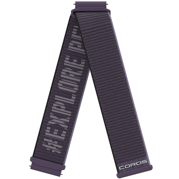 Front view of the 22mm Nylon Band in Purple.
