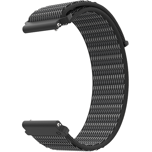 Front view of the 22mm Nylon Band in Dark Grey.