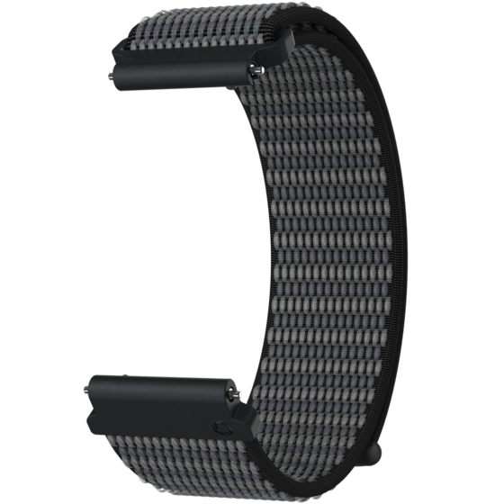 Front view of the 20mm Nylon Band in Dark Grey.