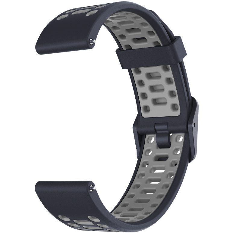 Front view of the 20mm Silicone Band in Dark Navy.