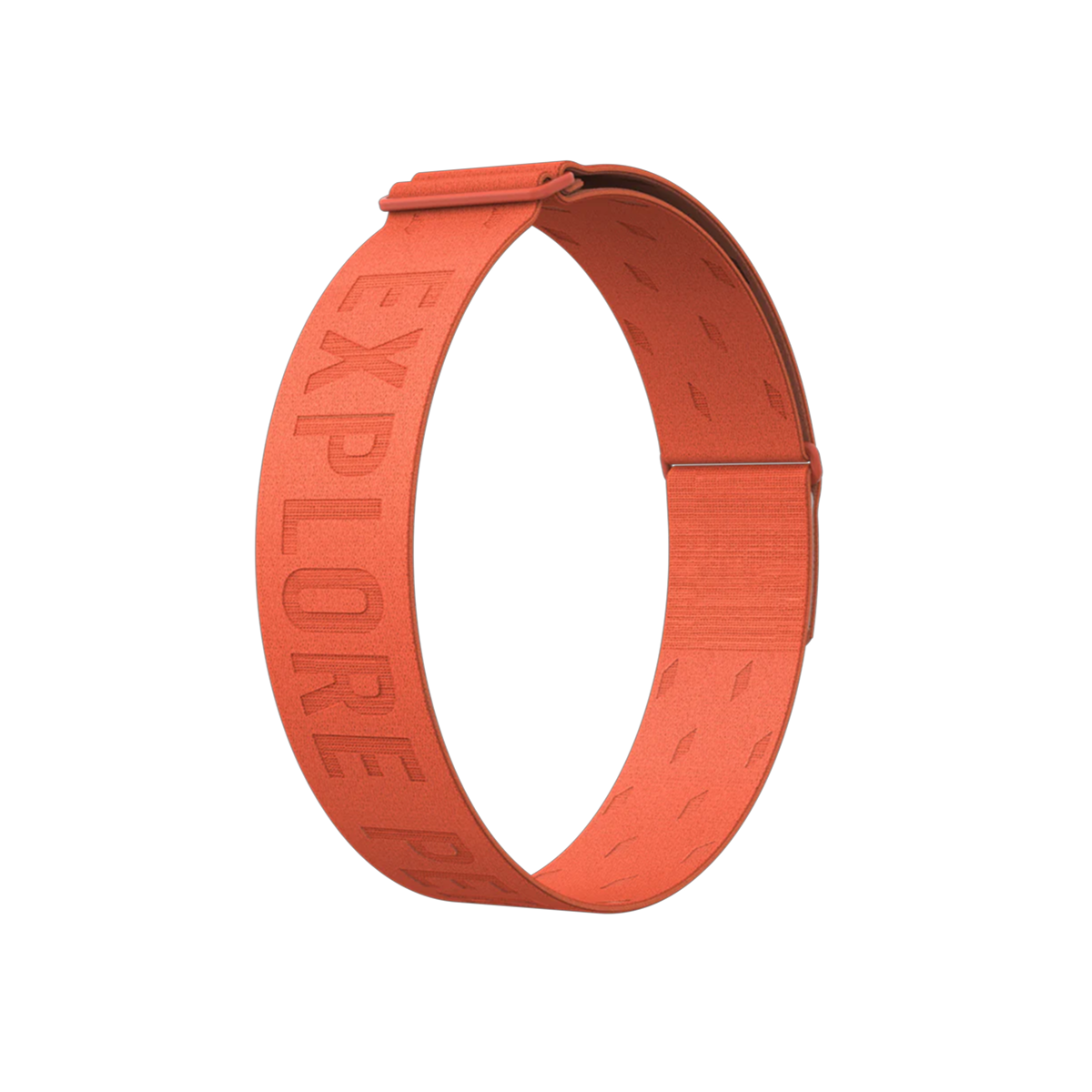 Front three-quarter view of the COROS Heart Rate Monitor Band in Orange Color