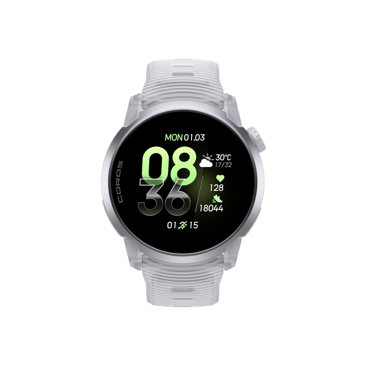 Front view of COROS PACE 4 Cloud White Color