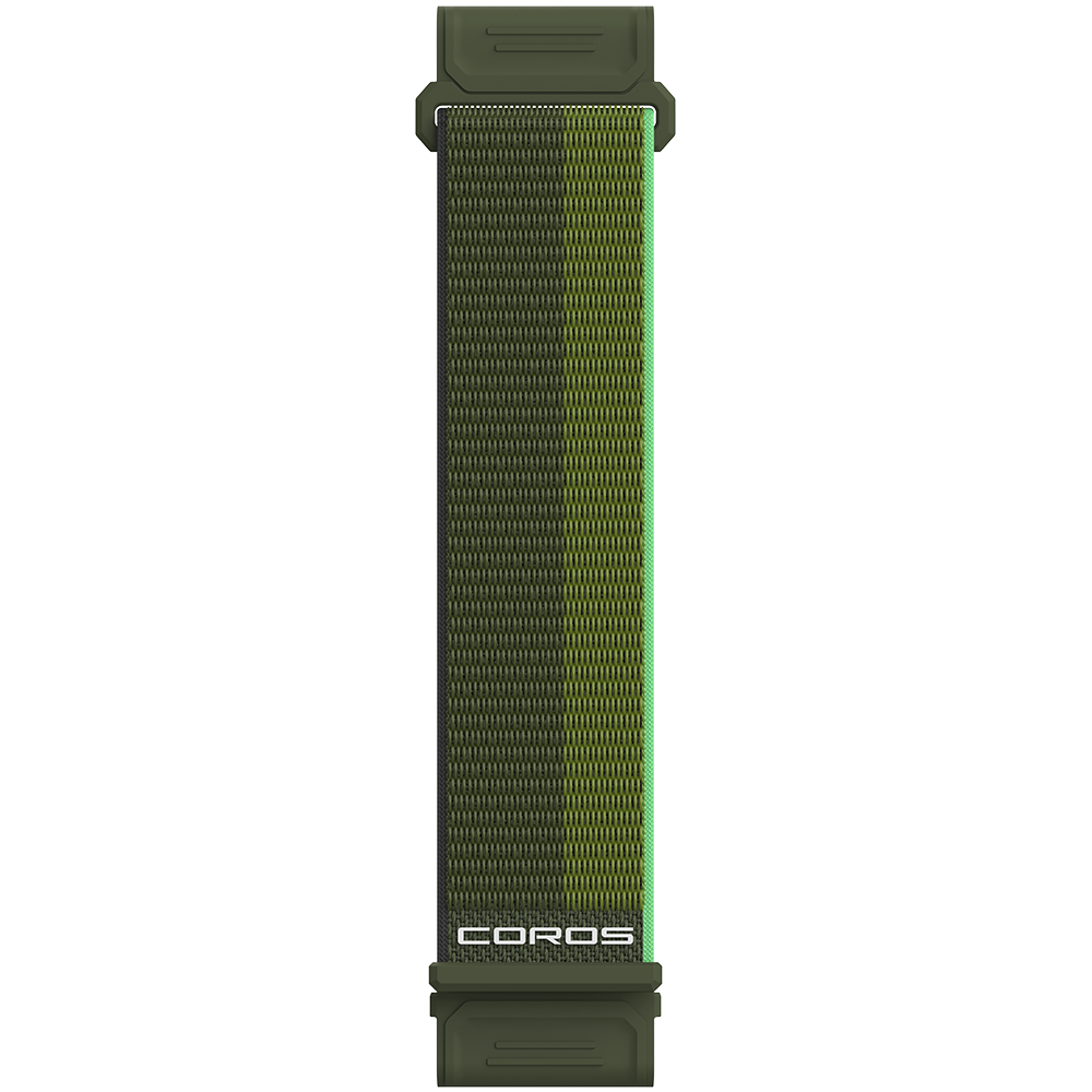 Front view of the 26mm Nylon Band in Green.