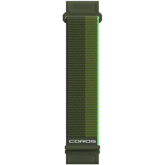 Front view of the 26mm Nylon Band in Green.