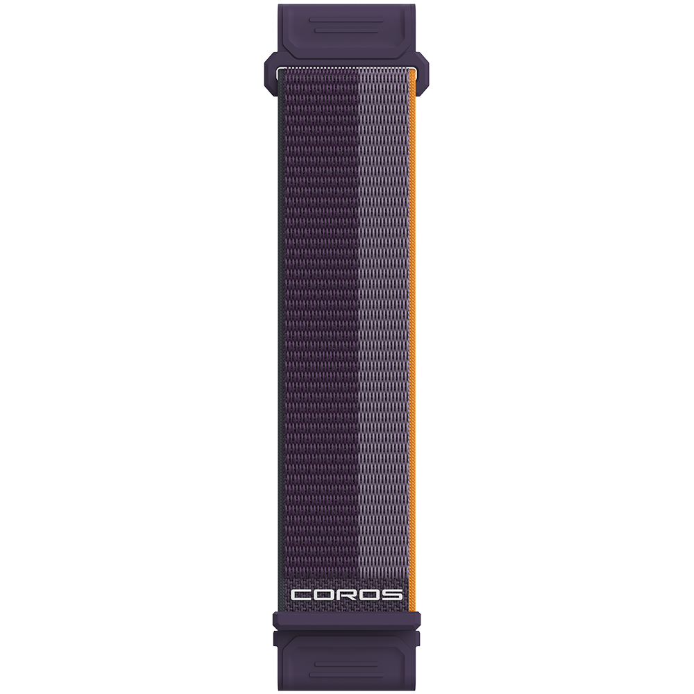 Front view of the 26mm Nylon Band in Purple.