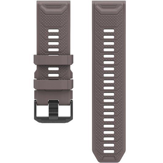 Front view of the 26mm Silicone Band in grey.