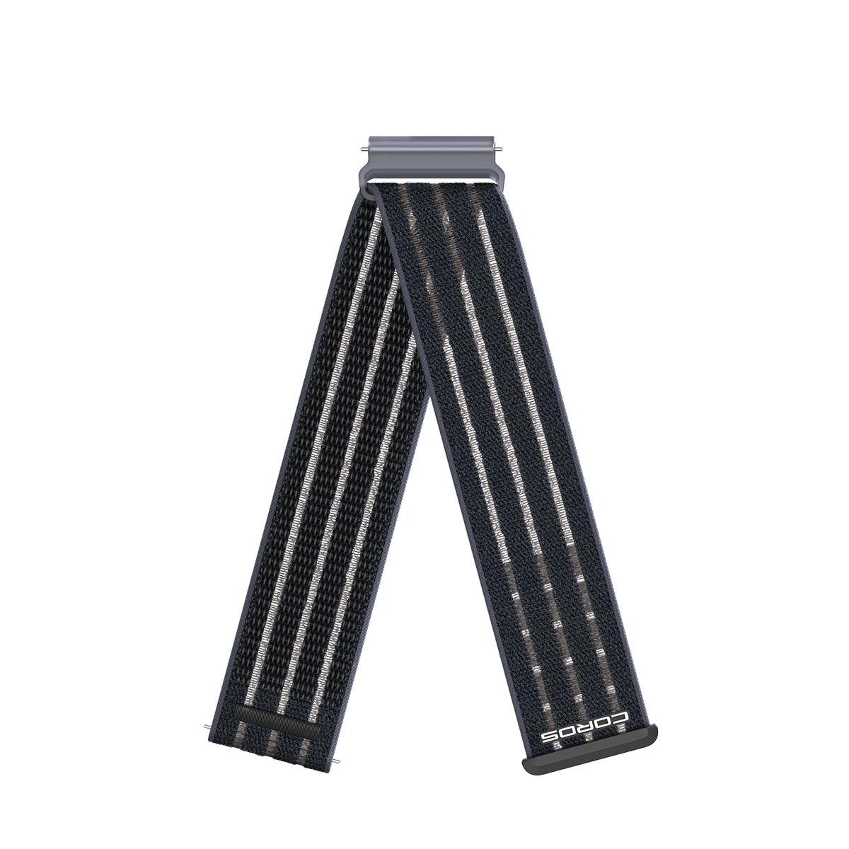 Full view of the COROS PACE 4 Black Crystal Long Nylon Band